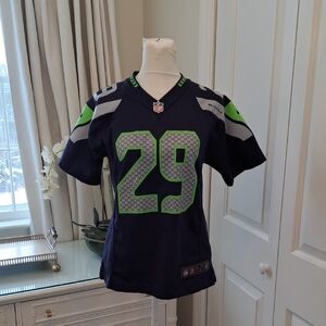 Nike On The Field Youth NFL Seattle Seahawks Navy Football Fan Jersey Thomas MED